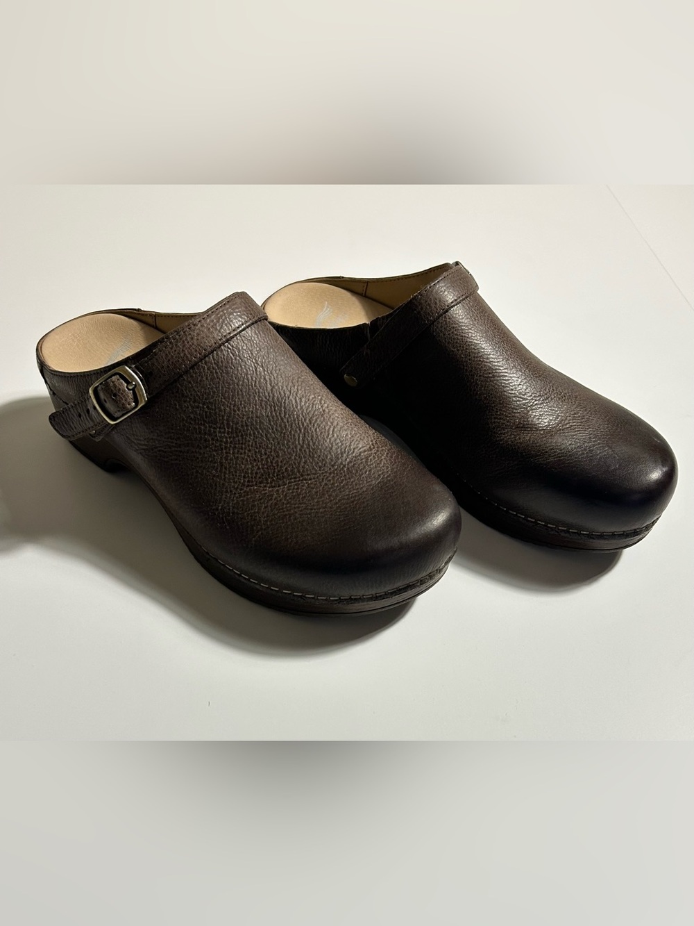 Dansko Women's  leather clogs in brown
